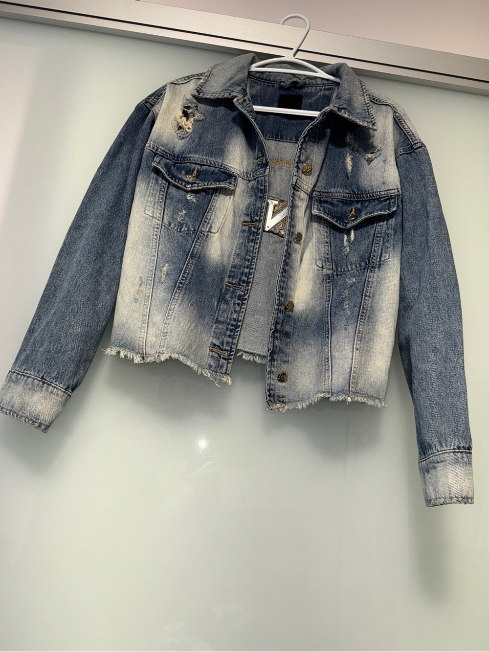 Pinko female denim/Jean jacket in size medium